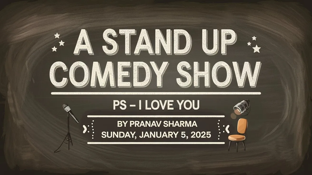 Pranav Sharma’s “PS – I LOVE YOU” Stand-Up Comedy Show in Chandigarh