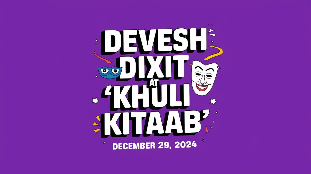 Laugh out loud with Devesh Dixit at ‘Khuli Kitaab’ this December in Chandigarh!