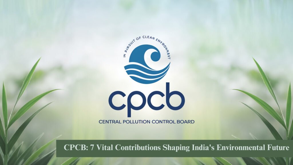 CPCB: 7 Vital Contributions Shaping India's Environmental Future (A Must-Know Guide) 6 CPCB